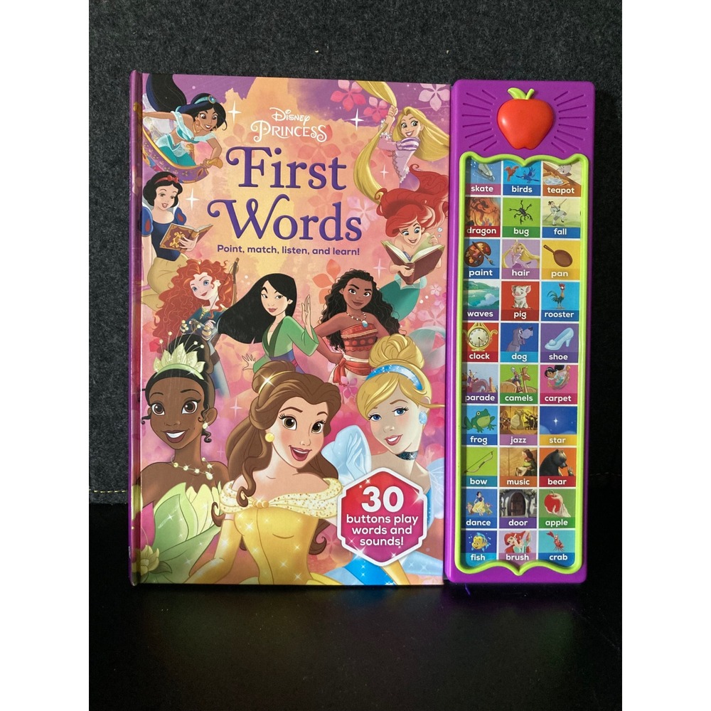 Disney Princess First Words 30 Button Play-a-Sound Interactive Board Book PI‎